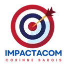impactacom logo avec une cible et une fl&ecirc;che